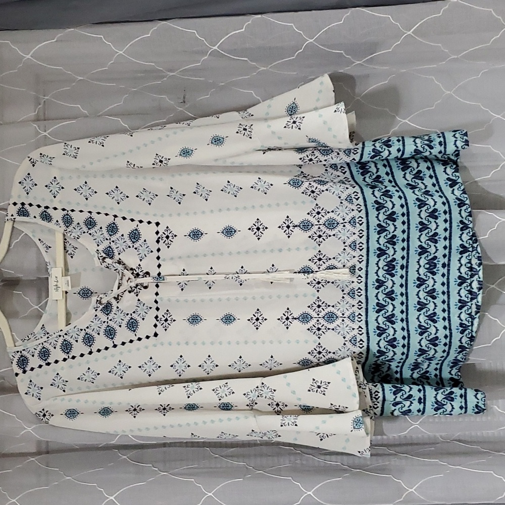 Boho flowy bell sleeve top